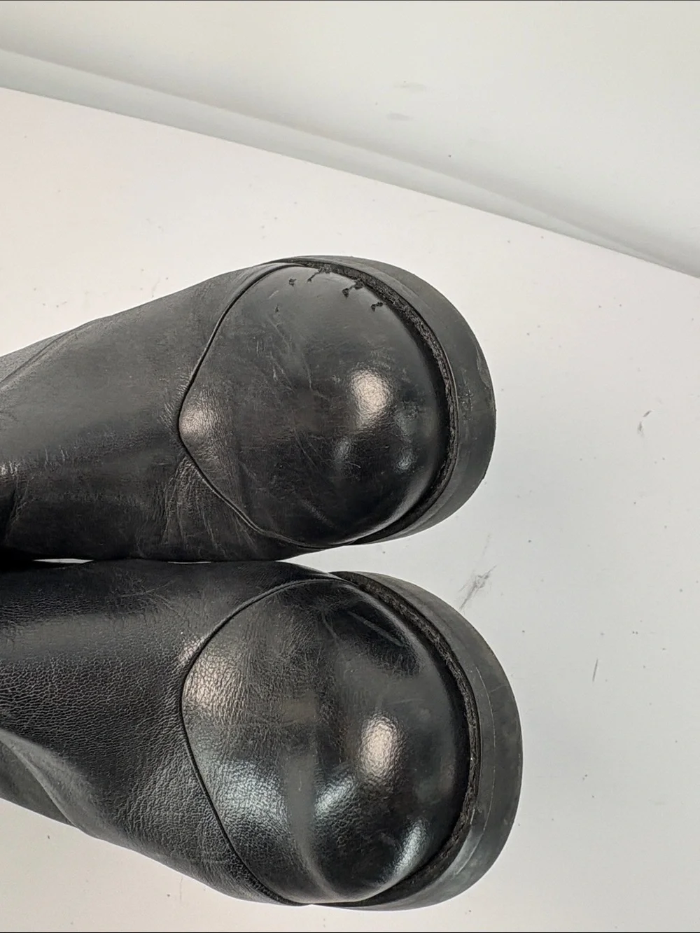 🪃 Nine West Black Leather Mid-Heel Ankle Booties